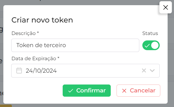 Criação de Token